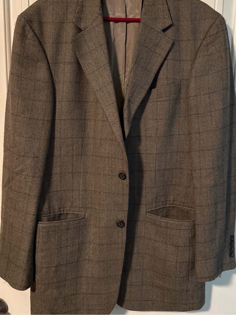 Vtg Oscar de la Renta Men’s Sz 40L Brown Lambswool/Cashmere Sports coat Blazer